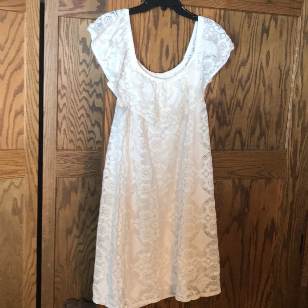 Lace off the shoulder dress